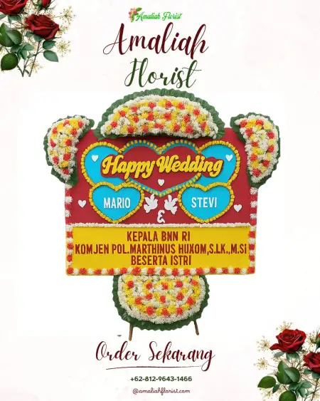 Papan Bunga Pernikahan Sine